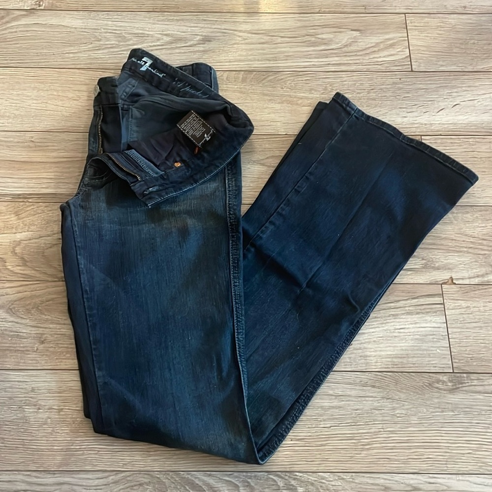 7 for All Mankind Vinatage Y2K Denim Jeans Dark Wash Boot Cut Stretch 90’s